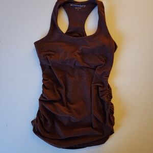 Beyond the Bump Brown Maternity Racerback Tank Top